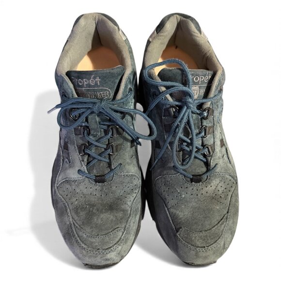 Propet Stability Walker M2034 Men's US 11.5 B Blue Suede Leather Walking Shoes - Picture 2 of 9